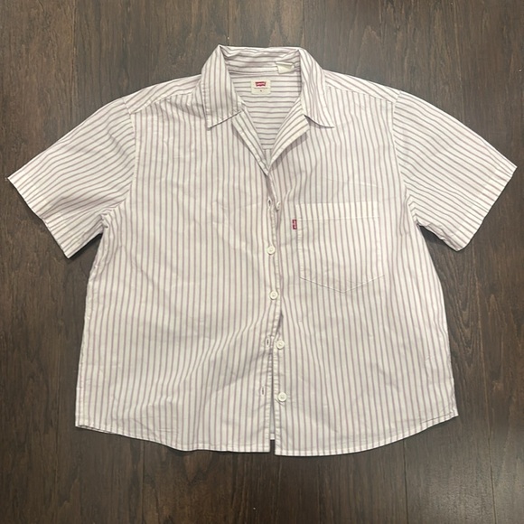 Levi’s short‎ sleeve striped blouse - Picture 1 of 5